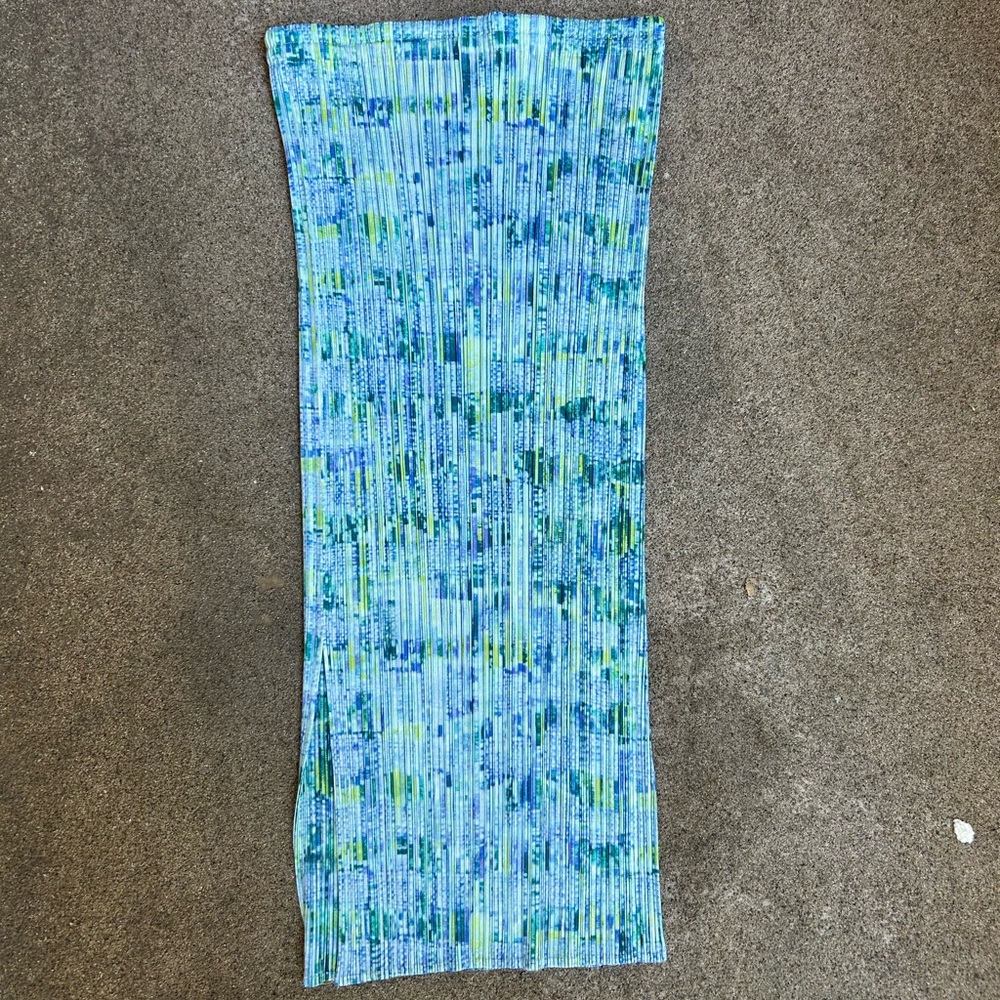 Issey Miyake Pleats Please blue midi skirt